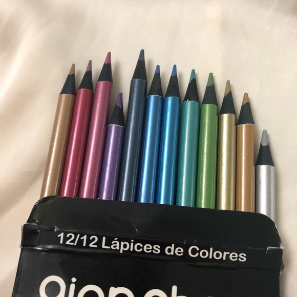Metallic Colored Pencils 12pcs Colors - Picture 2 of 3